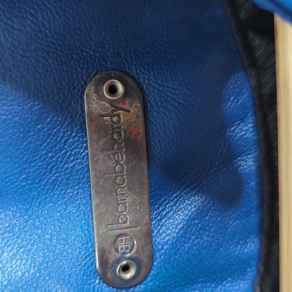 Barnabe Hardy Blue Patchwork Origami CrossWeave Biker Leather Jacket France 48 M - Picture 6 of 14